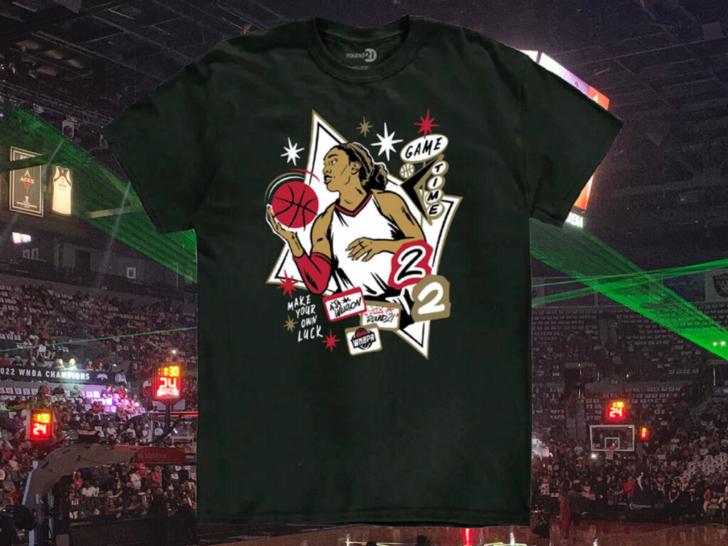 The WNBPA x Nina Palomba x round21 A’ja Wilson shirt