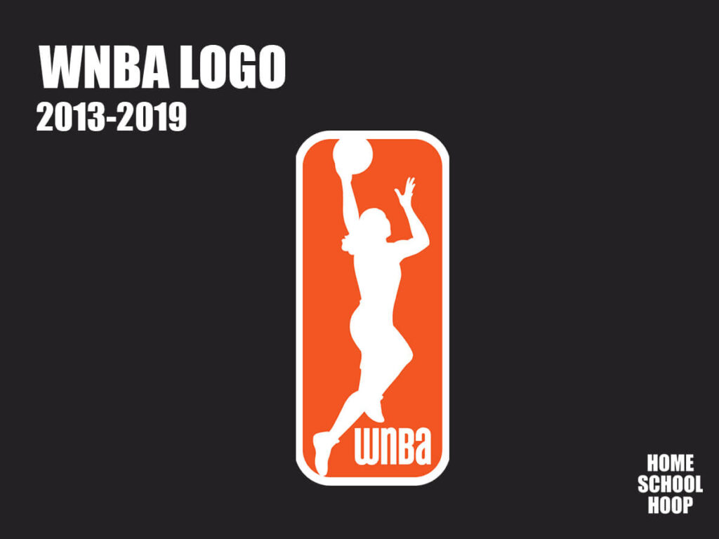 Graphic showing the second WNBA logo, used from 2013 to 2019.