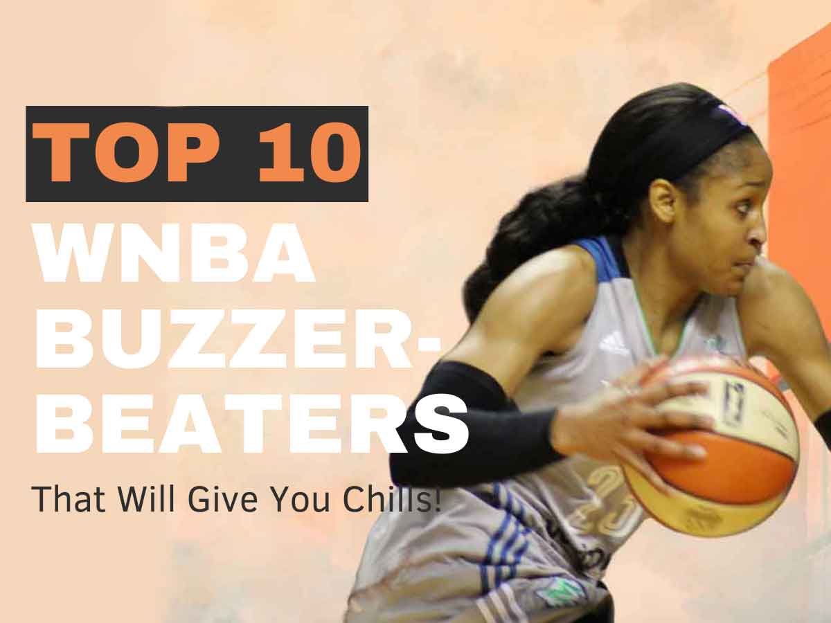 A photo of Maya Moore driving to the basket. Text overlay reads: Top 10 WNBA Buzzer-Beaters That Will Give You Chills!