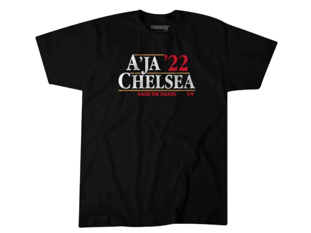 The front of the A'ja Chelsea tee from BreakingT.